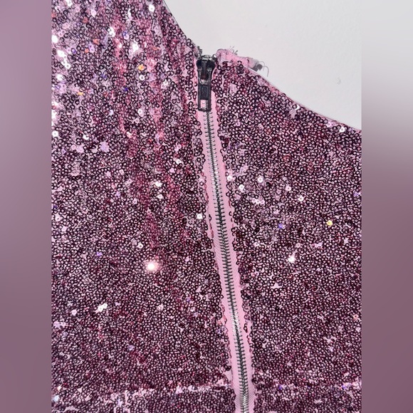 Hello Molly US 4 Pink Sparkly Mini Dress - Picture 6 of 7